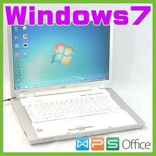 【完全整備済み】NEC/綺麗なホワイト/動画編集/Win7/無線...
