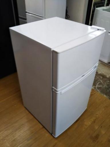 【リサイクルサービス八光　安心の3か月保証　配達・設置OK】ハイアール 85L 2ドア冷蔵庫（直冷式）ホワイト【右開き】Haier JR-N85B-W