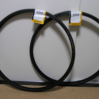 (新品)クロスバイク用 軽量手組ホイール 前後セット 新品タイヤ付き エンド幅135mm Deoreハブ TNIリムの画像