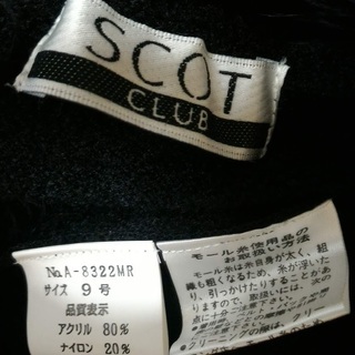 黒のファー付きケープ(SCOT CLUB)の画像