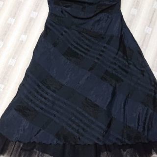 パーティー ドレス 黒×チェック