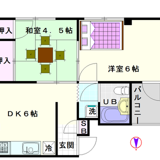 【梅本マンション】5号タイプ！2ＤＫタイプ！この場所でこの賃料は...