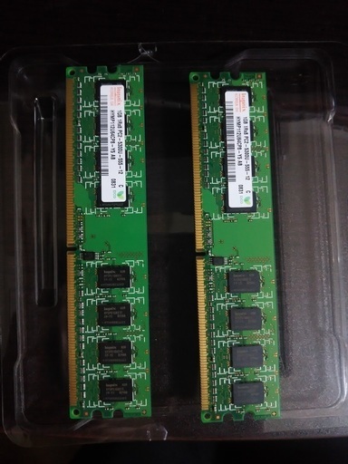 【新古品】メモリ【1GB×2枚 PC2-5300U-555-12】