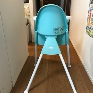 ベビージョルン　ハイチェア　ハーネス付き　ライトグリーン ベビービョルンハイチェアー ライトグリーン！