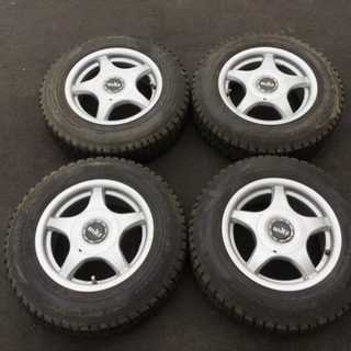 社外13インチ アルミホイール付 スタッドレス 155/80R13
