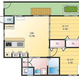 ★大型犬・猫多頭飼育ご相談OK！専用庭付き♪★築浅２ＬＤＫ設備充実～小平市 - 不動産