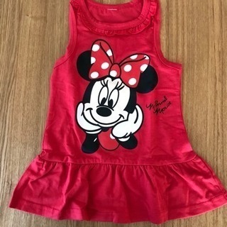 新品 ミニーちゃん 赤色ワンピース
