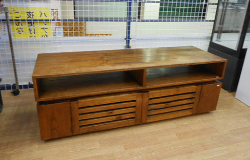 テレビ台 TVボード TV台 幅140 奥行き44 高さ50cm ローボード 茶色 ブラウン 木製 ☆ PayPay(ペイペイ)決済可能 ☆ 札幌 清田区 平岡