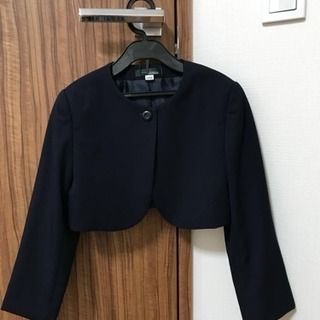 120 女の子 紺 ワンピース ボレロの画像