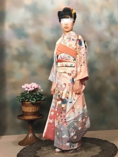 京友禅の振袖、銀糸の袋帯など10点セット