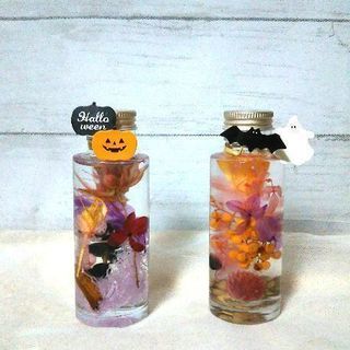 ハロウィン🎃ハーバリウム＆フラワーアレンジメント🌸の画像