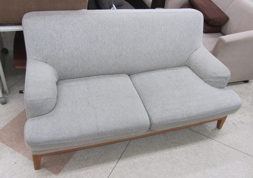 フランフラン 2シーター 2人掛け ソファ 布地 グレー ホツレあり 西宮の沢