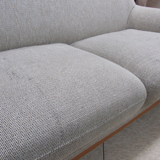 フランフラン 2シーター 2人掛け ソファ 布地 グレー ホツレあり 西宮の沢
