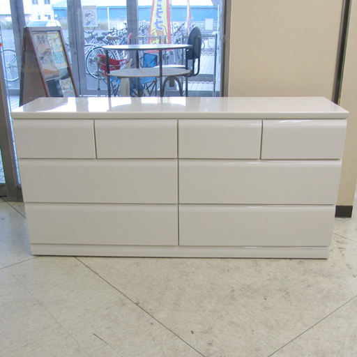 PayPay決済OK ３段 ローチェスト ワイドチェスト ロングタイプ レール引出し