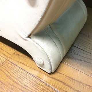  レトロ アンティーク 洋風 オフホワイト 花柄 センター テーブル ベージュ 骨董の画像