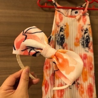🌸カチューシャ付きワンピースの画像