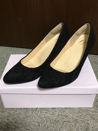 結婚式 レースヒールパンプス