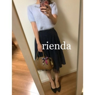 新品☆rienda☆リエンダ  ビジュー付きシャギーニットプルオーバーの画像