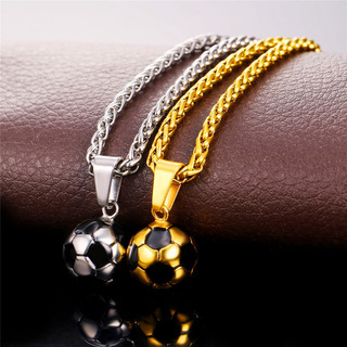 新品　OLOEY　サッカーボール　ペンダントネックレス　シルバー...