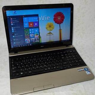 【M5718】極 保証付 ★高速★ サポート充実! 初心者OK! NEC LS150/ HS6G 2コア 4GB 250GB Wifi 有線　HDMI Win10 Office2016 Photoshop ノート パソコンの画像