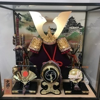 兜飾り 兜 オルゴール付き