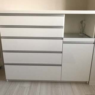 パモウナ　食器棚　1200EL/SL お値下げ！！パモウナ ハイカウンター食器棚 下台のみ 1200EL/SL