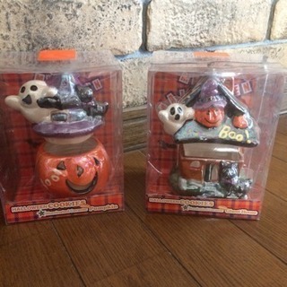 ハロウィン かぼちゃ陶器小物入れの画像