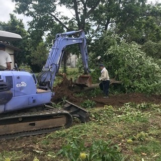 植木伐採、建物解体 庭石片付け 手伝い 日払いの画像