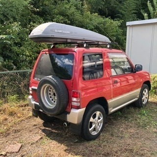 パジェロミニ4WD●ルーフボックス●スタットレスタイヤ●アルミホイール付51000円最終価格！！の画像