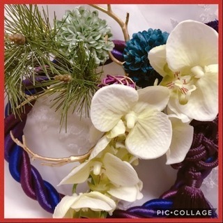 胡蝶蘭をあしらった豪華な和飾り🎀の画像