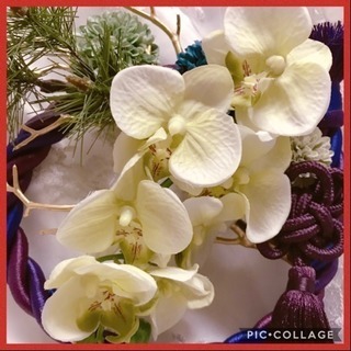 胡蝶蘭をあしらった豪華な和飾り🎀の画像