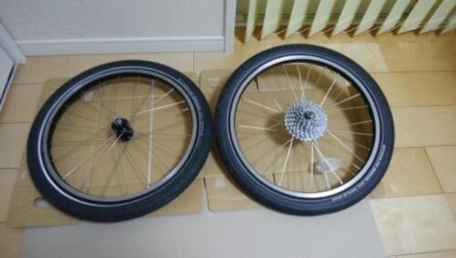 （中古）20インチ 406 リアホイール Wheel ホイール 前後セット 車輪 20インチ (406) 8/9/10段用
