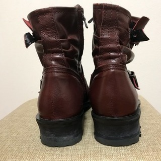 FUGA  合皮レザーブーツ　サイズ　27センチ　の画像