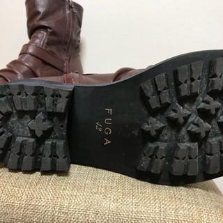 FUGA  合皮レザーブーツ　サイズ　27センチ　の画像