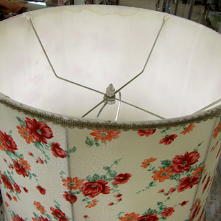 フロアスタンド 1970年代 花柄シェード 昭和 電球照明 西宮の沢の画像