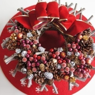 ノルディック♪北欧風Yulwreath☆クリスマスリース・レッスンのご案内の画像