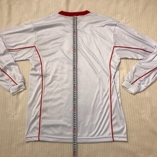 新品 未使用 オンザコート ロンt S 白x赤 長袖シャツ バスケ OTCの画像