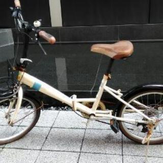 無料　自転車　小型　ホワイトの画像