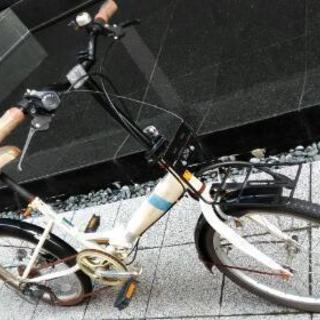 無料　自転車　小型　ホワイトの画像