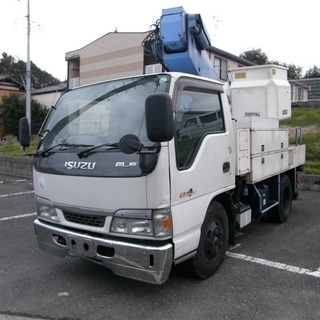 H16　いすゞ　エルフ高所作業車　最大積載量400㎏　電動格納ミ...