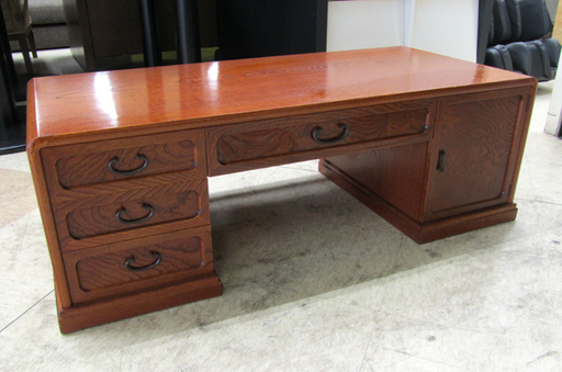 文机 両袖 和 引出付き机 座机 和家具