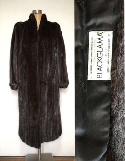 ブラックグラマ ミンクの超ロングコート