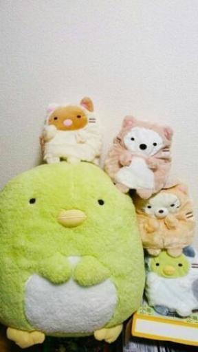 すみっコぐらし　ぬいぐるみ ぺんぎん？XL　ねこ　しろくま　とんかつ　ぺんぎん？　パペット　ぽかぽかねこびより  \n\n