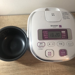 シャープの炊飯器お譲りします。３合炊き/KS-G5E1-KPの画像
