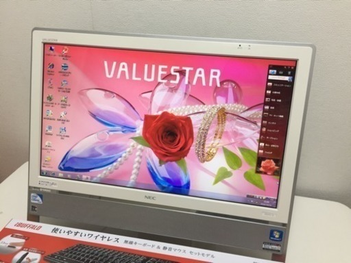 【L5385】極 保証付 ★高速・TV・テレビ・地デジ★ サポート充実 初心者OK NEC VN370 /D 2コア 2GB 250GB Wifi Win7 Office2016 Photoshop 一体型 ディスクトップ パソコン