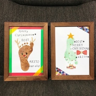 クリスマス＊手形足形ぺったんアートで家族の思い出を♪