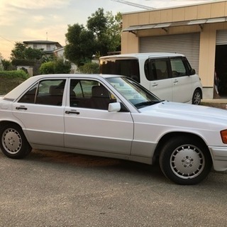 車検渡し可 車検2年付 92年式メルセデスベンツ190D 2.5 ディ 純正ホワイト ディーラー車 取説 保証書 スペアキー 綺麗 相場高騰中 熊本 福岡の画像
