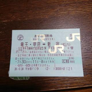 売り切れましたm(__)mあずさ・かいじ　指定席特急券の画像