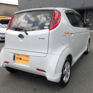 スマ軽　福岡　スバル R2 R  1年無料保証・車検ほぼ2年付き・禁煙車　パール776の画像