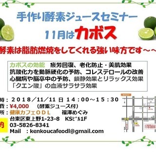 カボスの手作り酵素ジュースセミナー